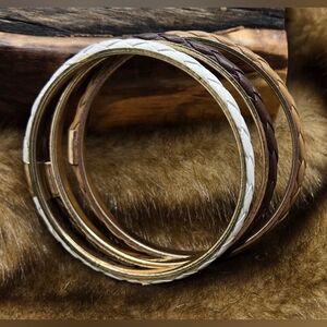 Chic Gold and Brown Bracelet Set